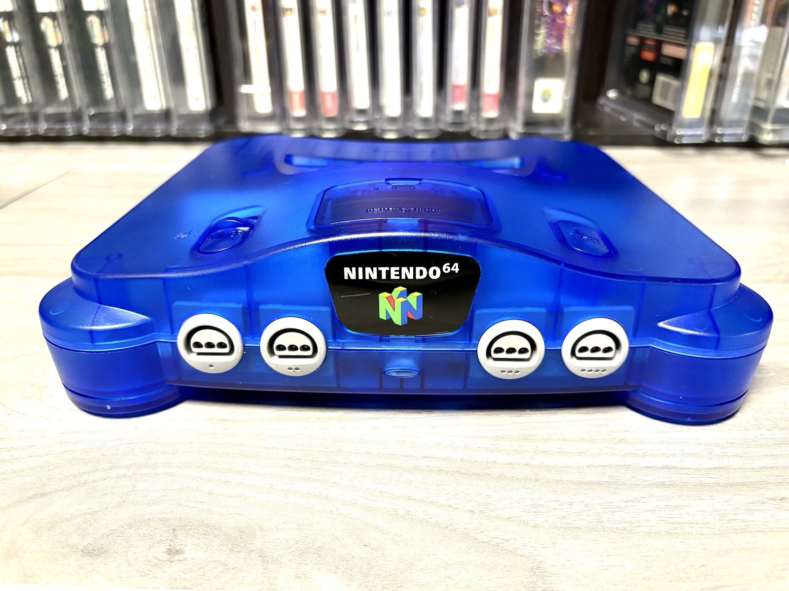 N64 Nintendo 64 Transparent Blue Funtastic Console