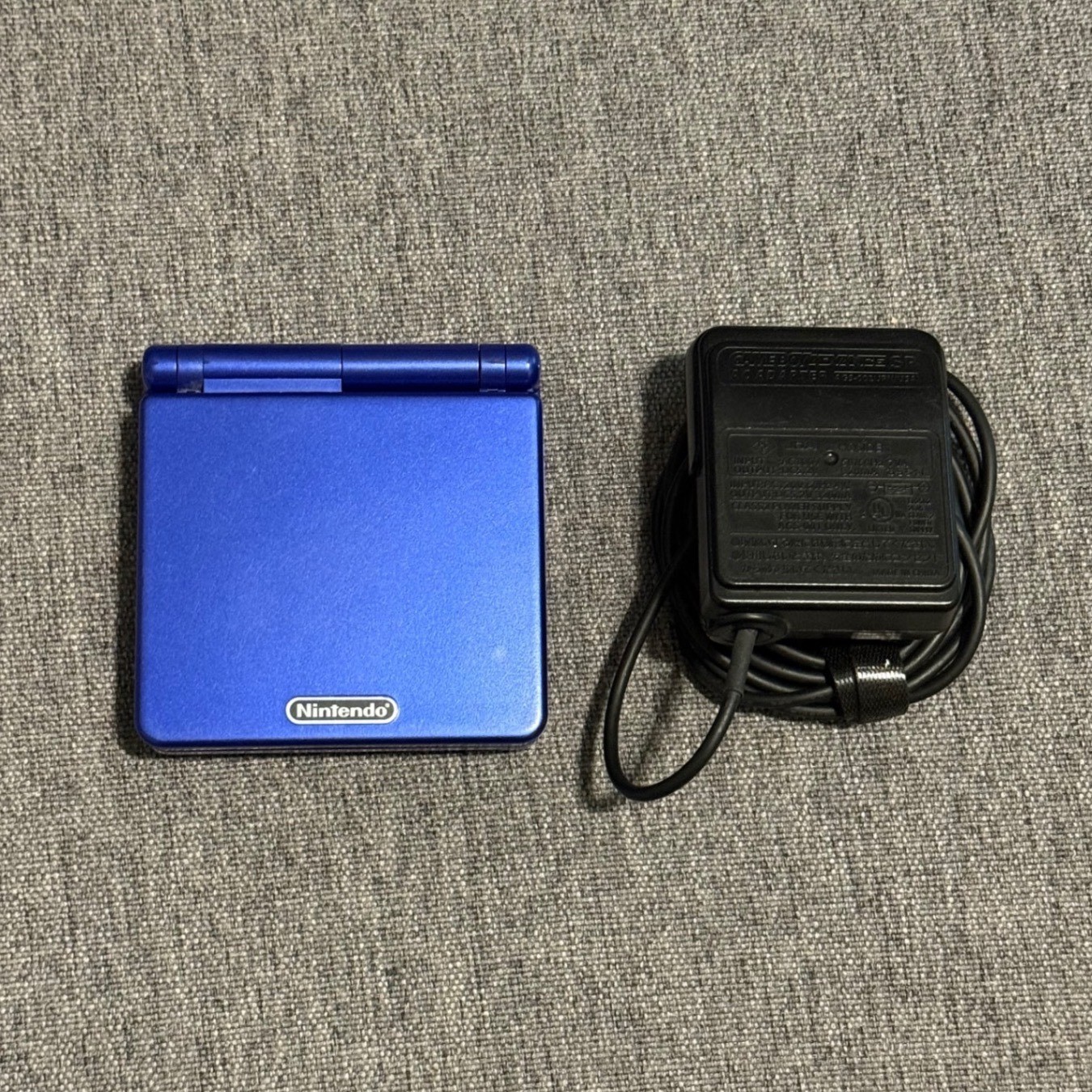 Nintendo Game Boy Advance SP GBA Cobalt Blue AGS-001 Console OEM Charger Tested