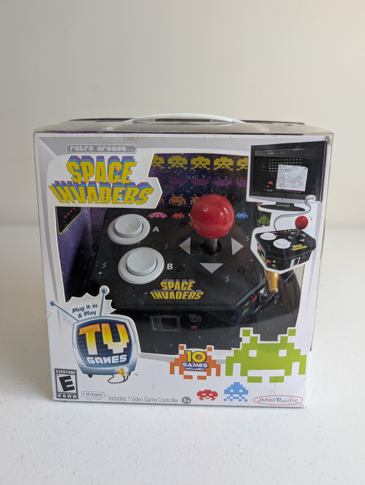JAKKS Pacific Retro Arcade Space Invaders Plug N Play Console 10 Games NIB