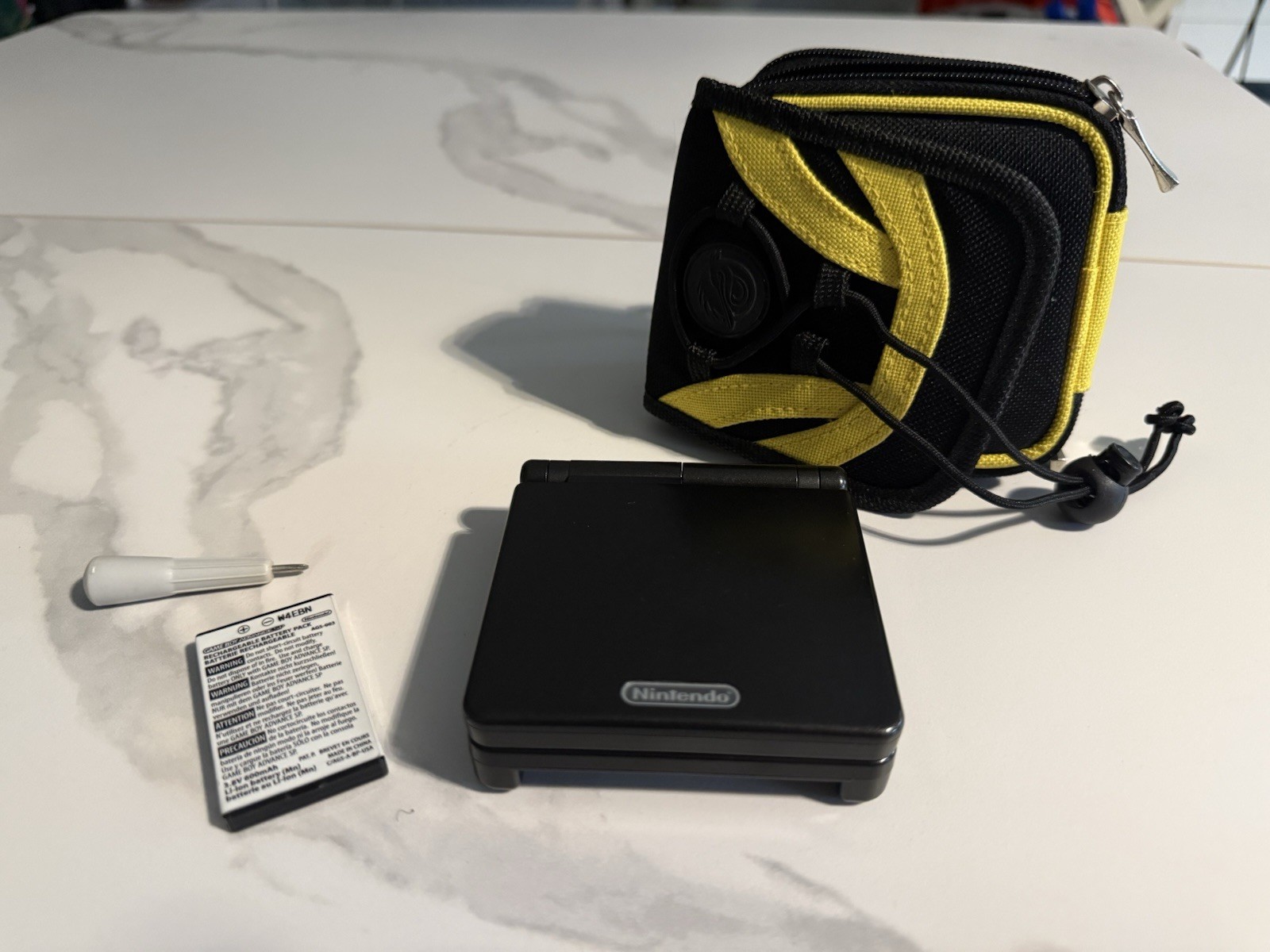 Nintendo Game Boy Advance SP Console Bundle W/ Charger and Two GBC Games
