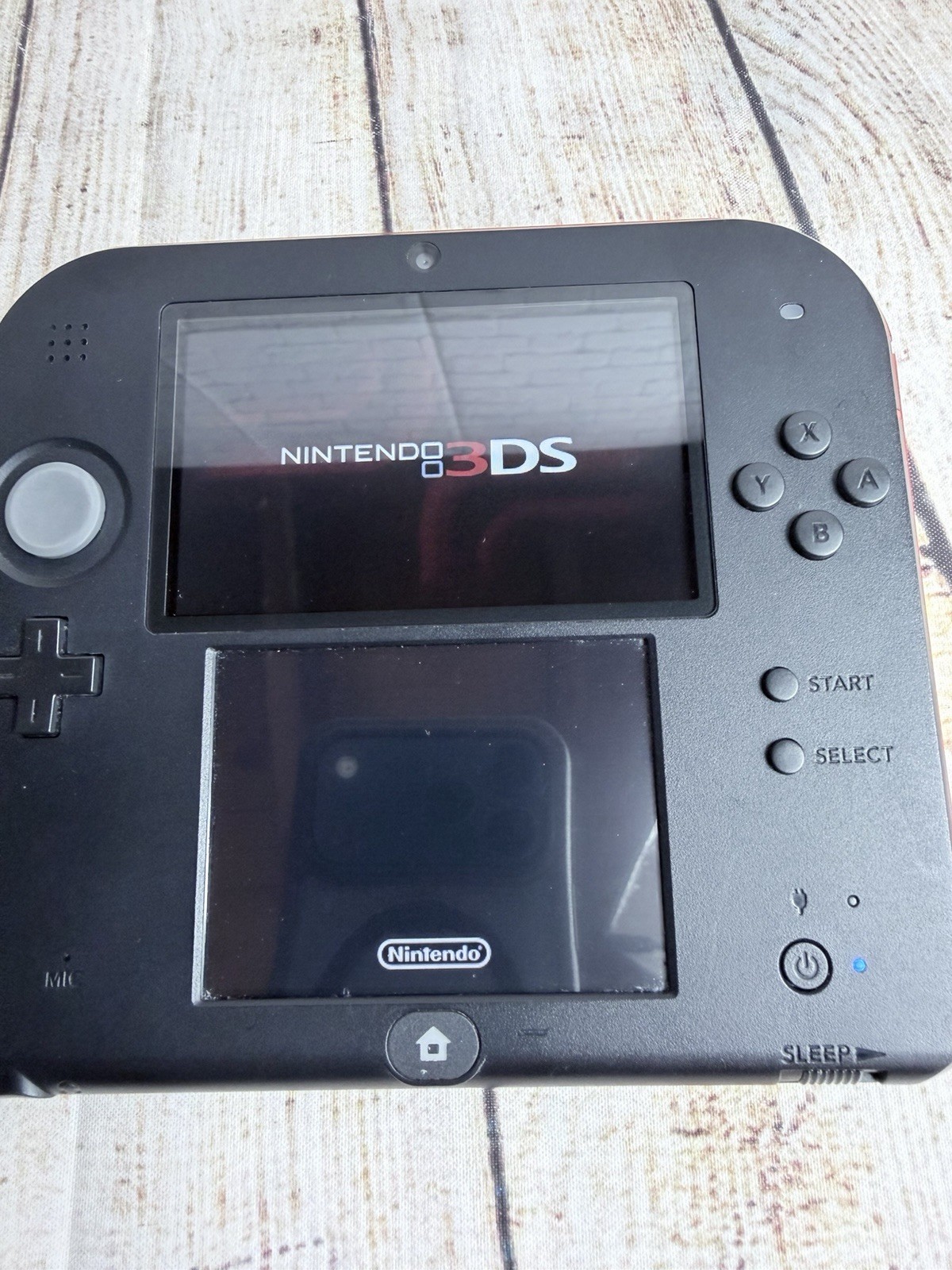 Nintendo 2DS Black & Red Console FTR-001 Tested Working With Case & Charger