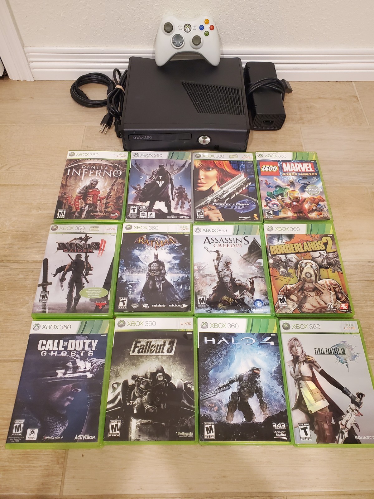Microsoft Xbox 360 System Console Games Fallout Call of Duty Halo Final Fantasy