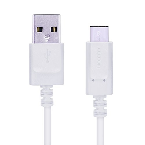 ELECOM USB Cable for Smartphones USB AC Certified Type-C 1.5m White