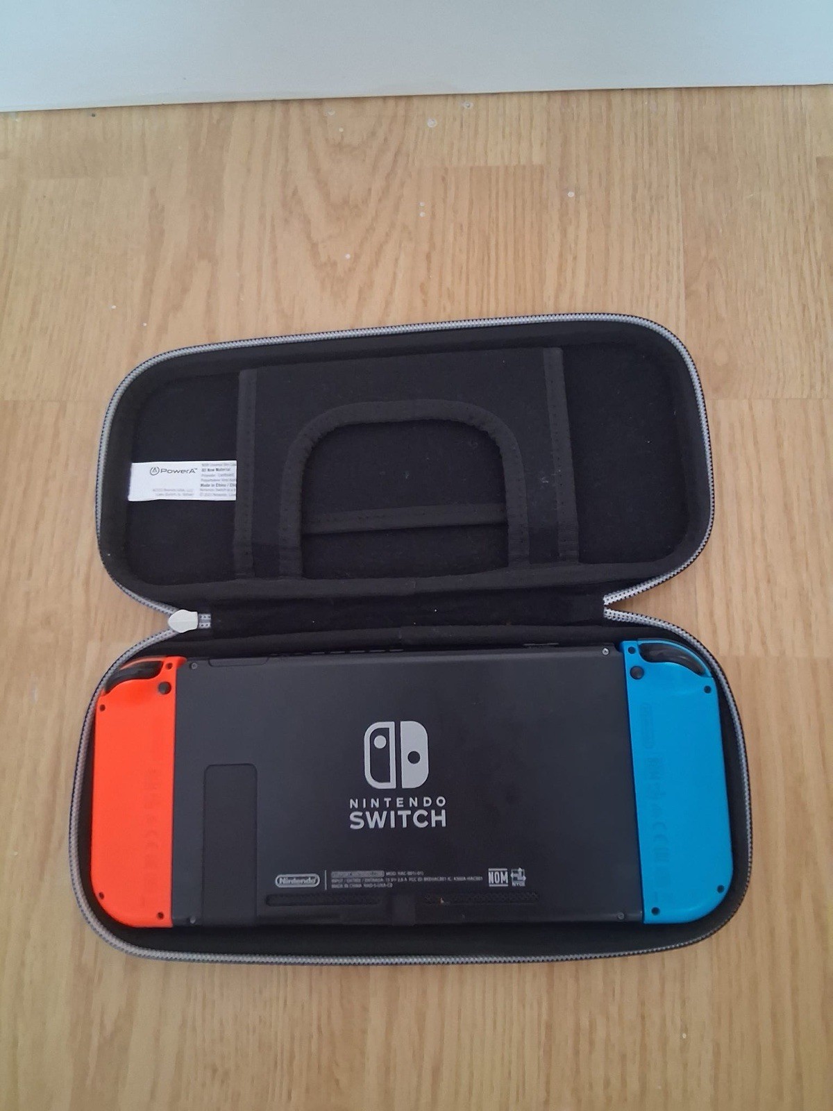 Nintendo Switch Black Console Bundle w/ Dock, Neon Blue/Red Joy-Con, Case
