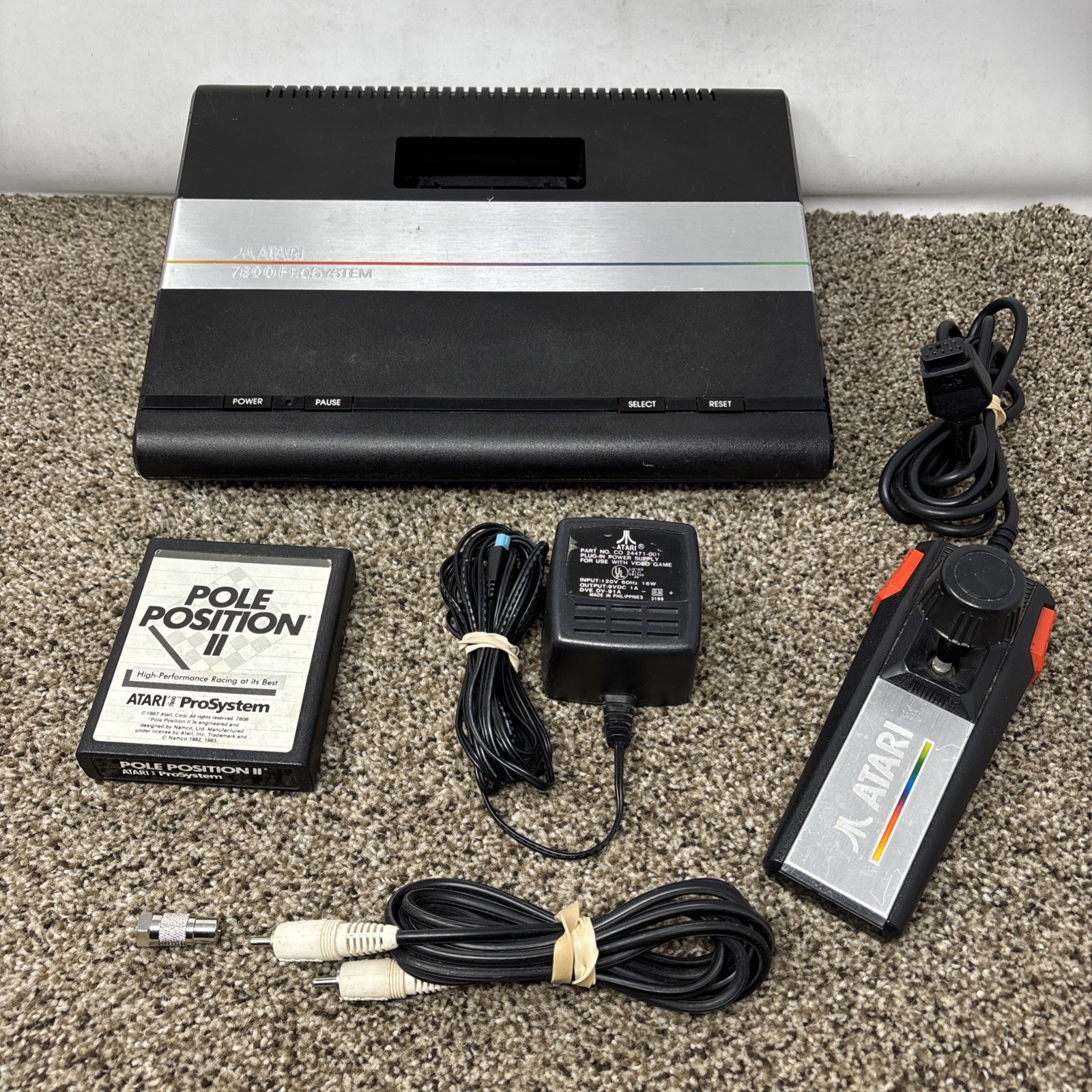 Atari 7800 Video Game Console – With Controller Game TESTED Bundle Lot