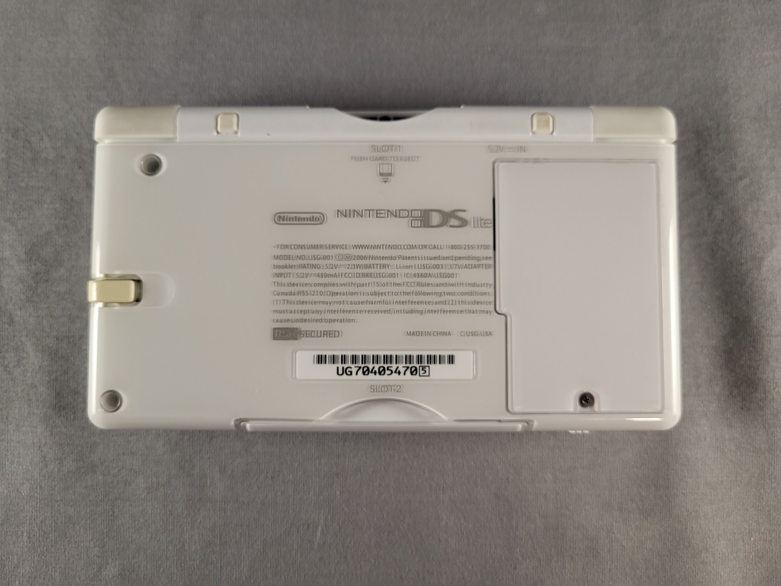 Nintendo DS Lite Handheld System – Polar White – USG-001 – Charger – Tested!