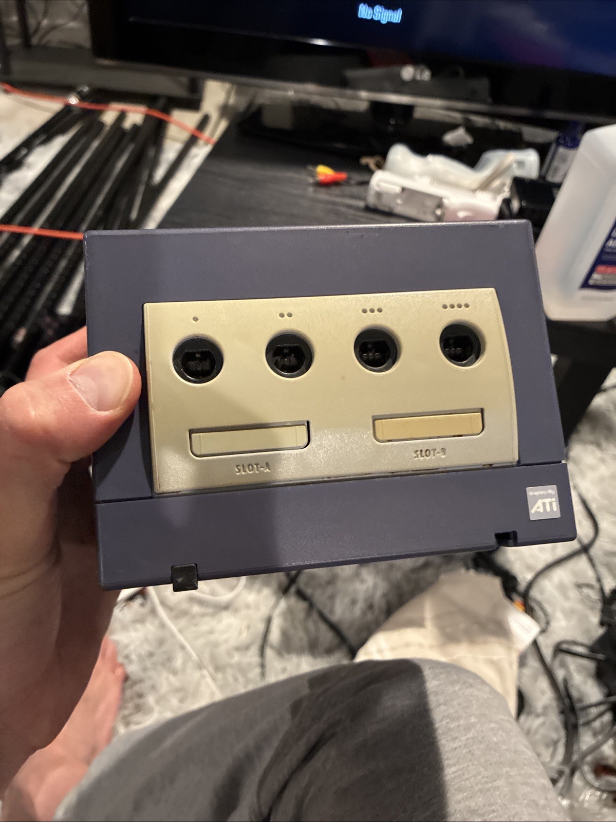 Nintendo GameCube Indigo Purple Console DOL-001 W/OEM Controller – TESTED