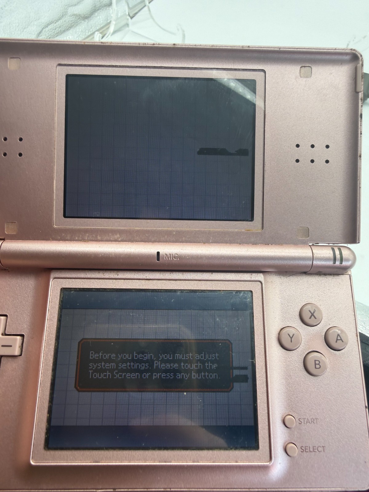 Nintendo DS Lite Rose Gold *Broken Screens* With Charger