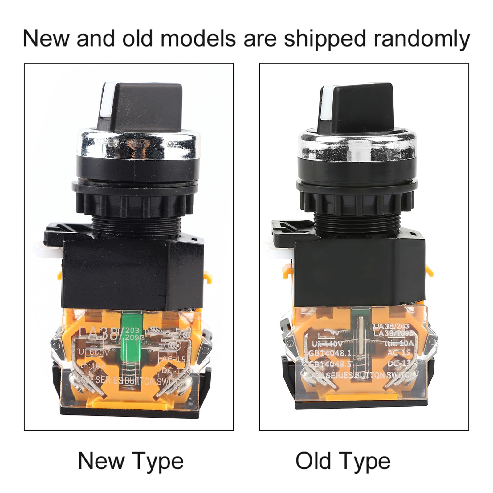 22mm Round Selector Switch 2 Positions NC + NO Self Locking❀