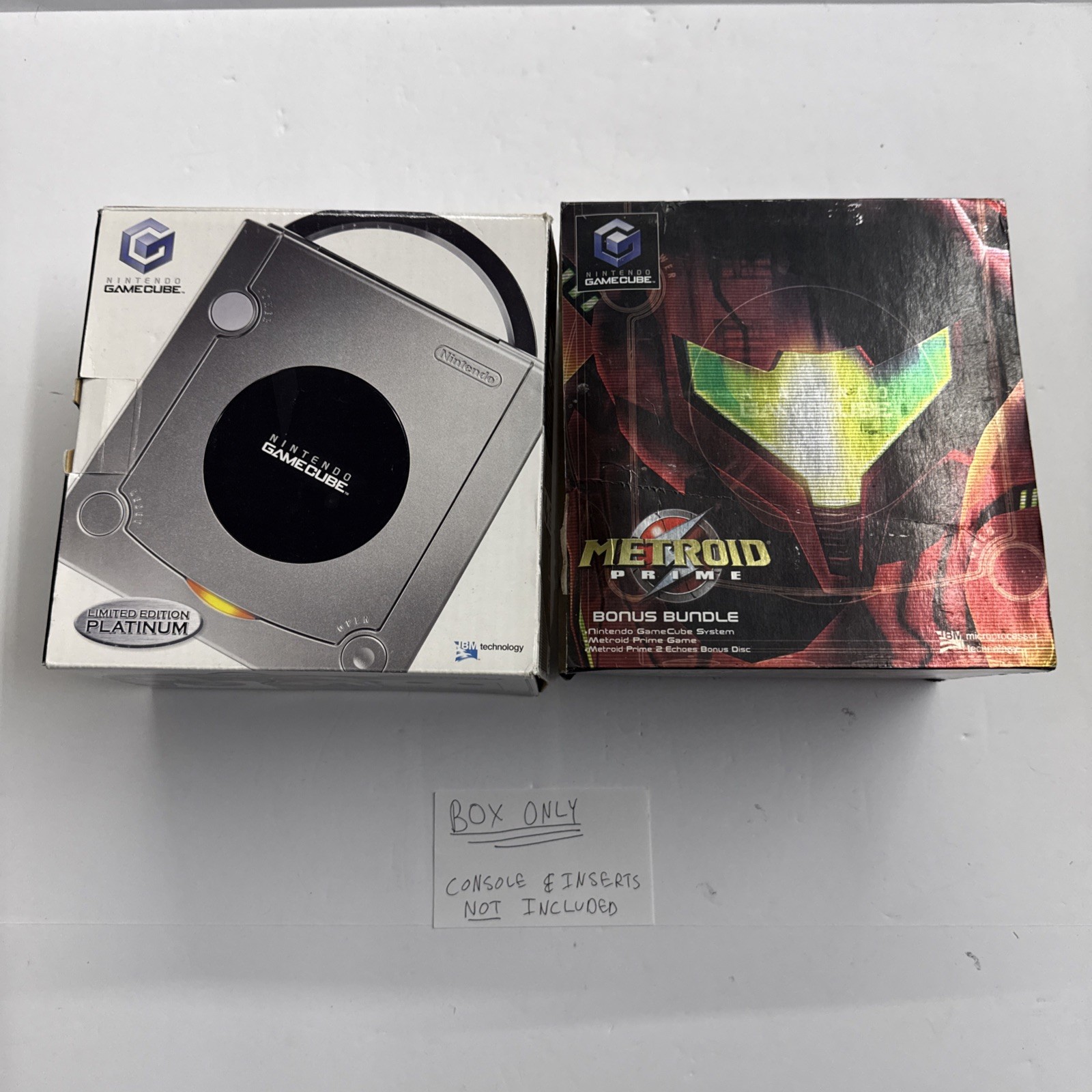 GameCube – Metroid Prime Bonus Bundle Nintendo Platinum Console BOX ONLY