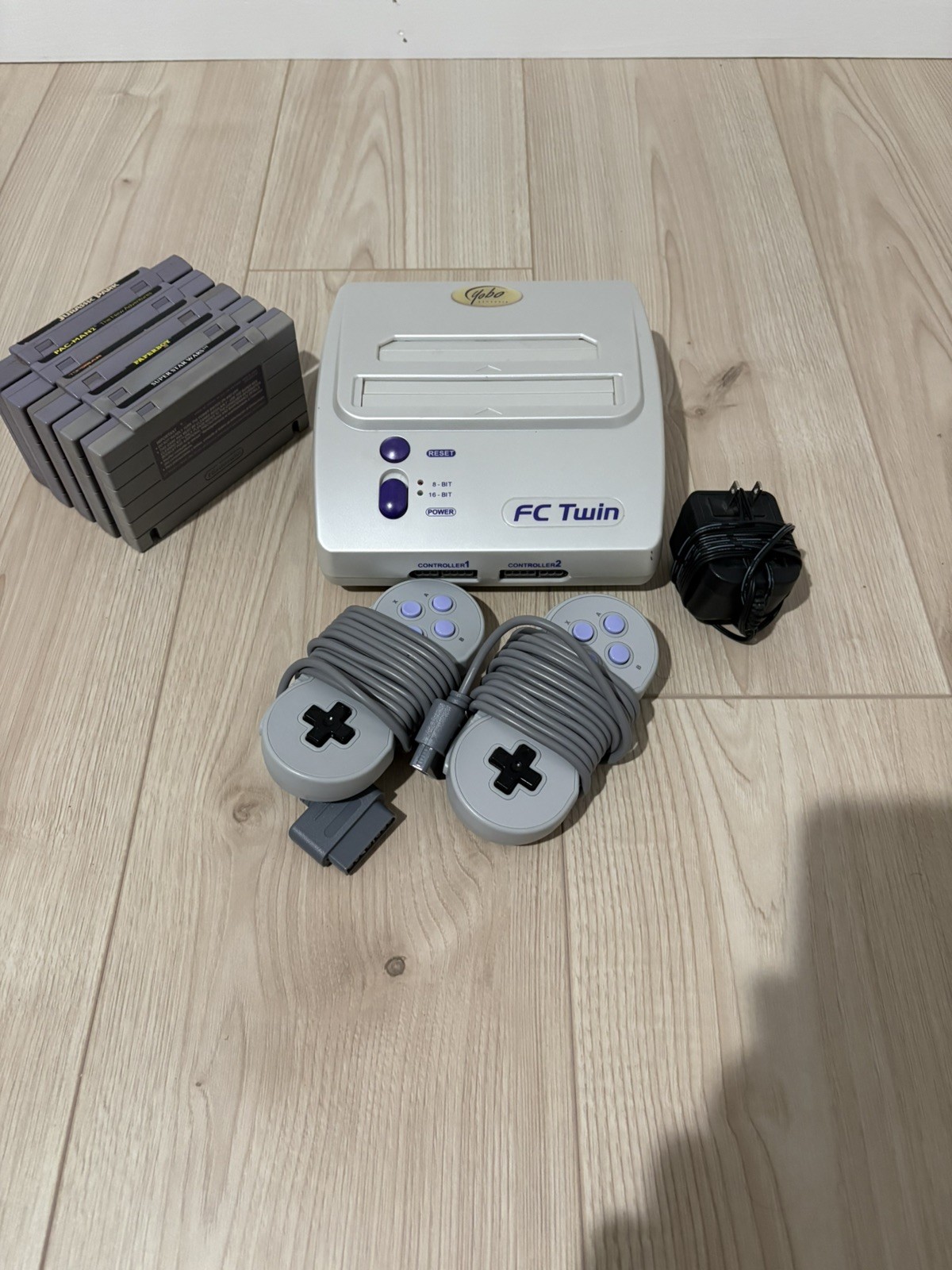 Yobo FC Twin Dual Game Console Lot W/Controllers and SNES Games