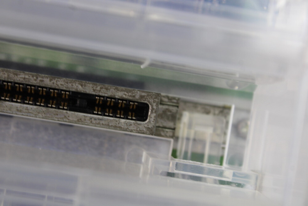 Super Nintendo Transparent Crystal Clear Console SNES SFC Convert AC AV TESTED 2