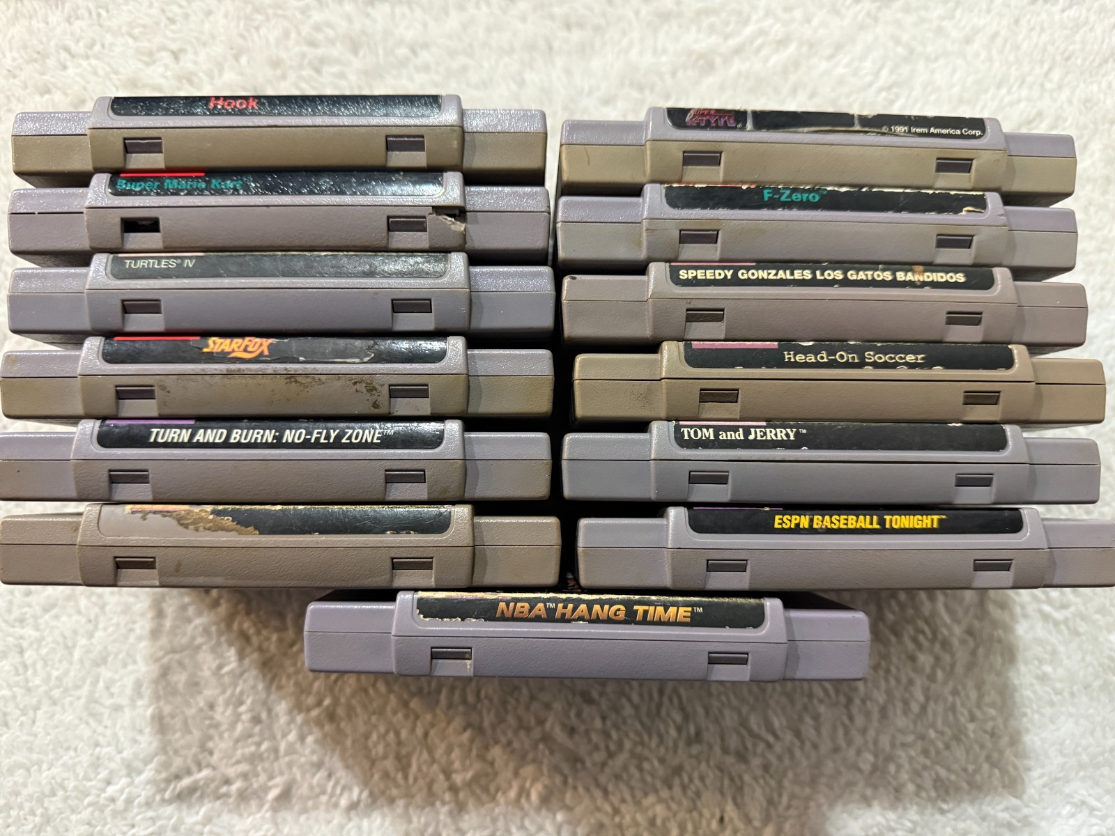 Super Nintendo SNES Jr Console Bundle 13 Games Mario TMNT Starfox & More Tested!