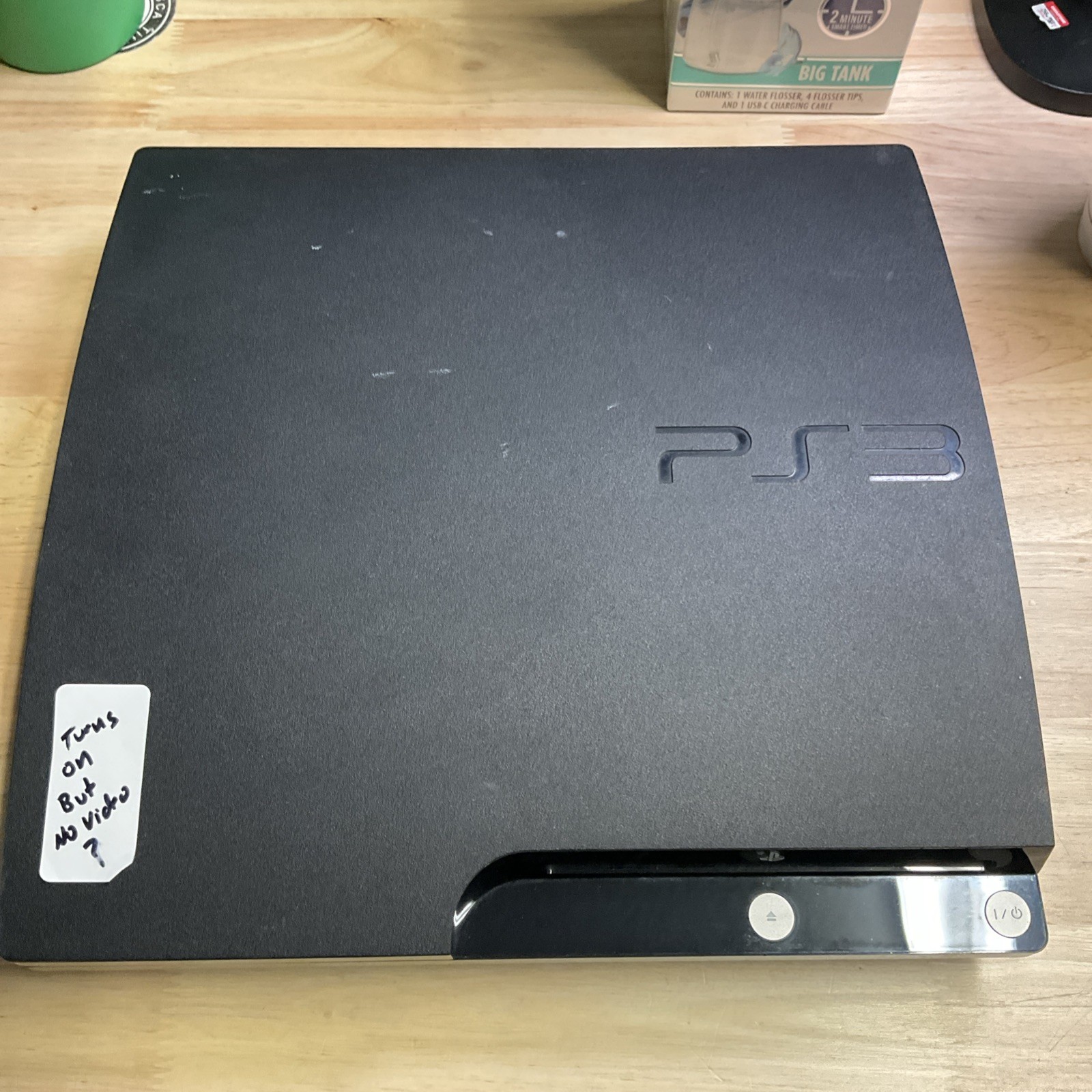 Sony Playstation 3 PS3 Slim CECH-2001A Console – For Repair – Powers On-Stays On