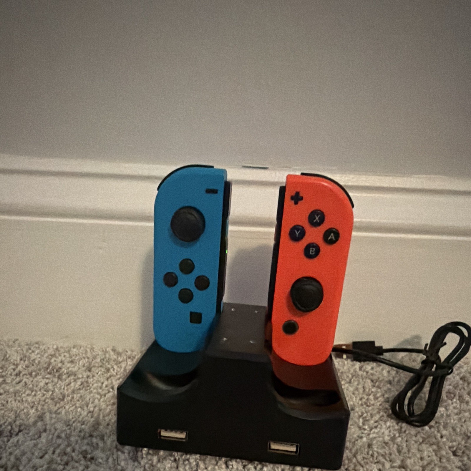 Nintendo Switch Console Blue/Red Joy-Cons Dock AC Adapter Case