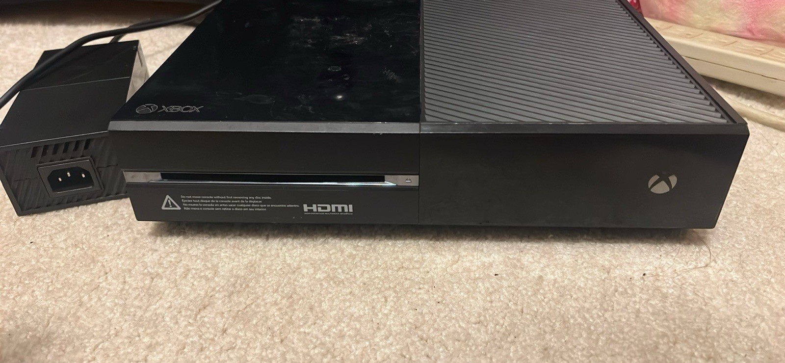 Microsoft Xbox One Black Home Console HDMI USB-A Optical HDMI Cable Included