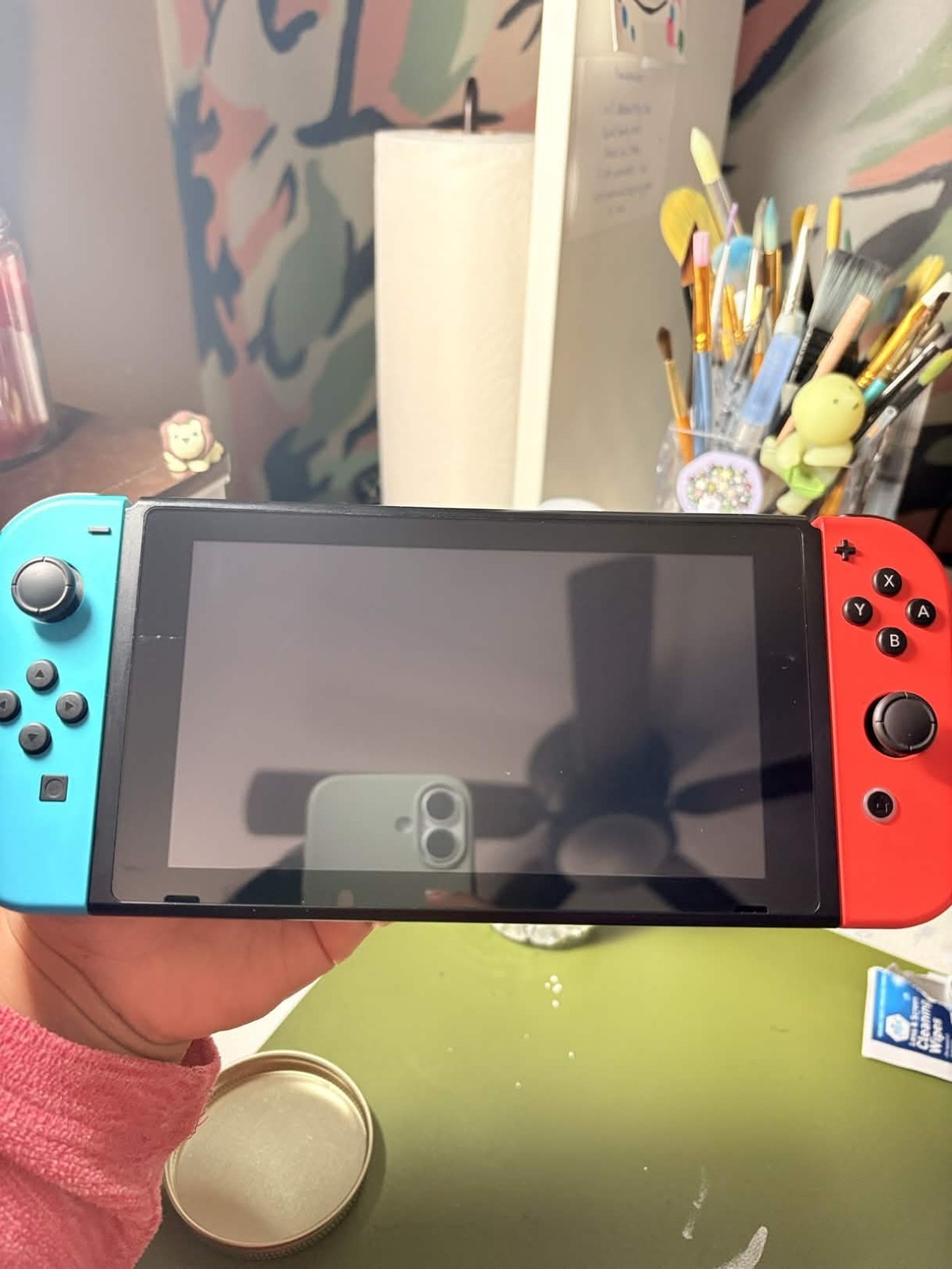 Nintendo Switch 32GB Gray Console with Neon Red and Neon Blue Joy-Con