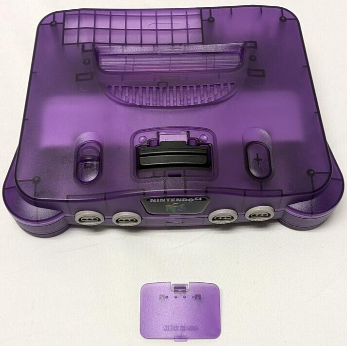 Vtg N64 Funtastic Grape Translucent PURPLE Nintendo-64 Gaming Console System A