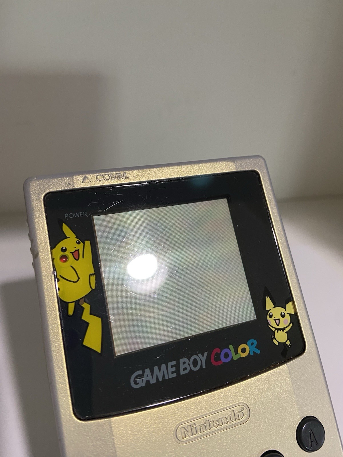 Pokemon Game Boy Color Gold & Silver Pikachu Pichu Console CGB-001 Tested