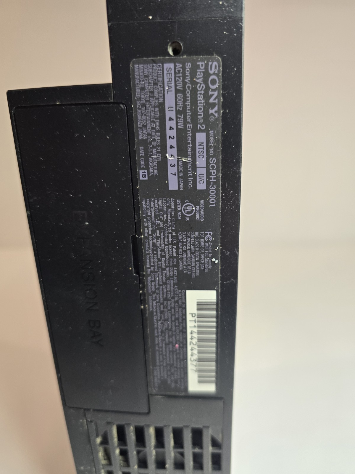 Sony PlayStation 2 SCPH30001 Blck Console AV Multi Out USBExpansion Bay NO CORD