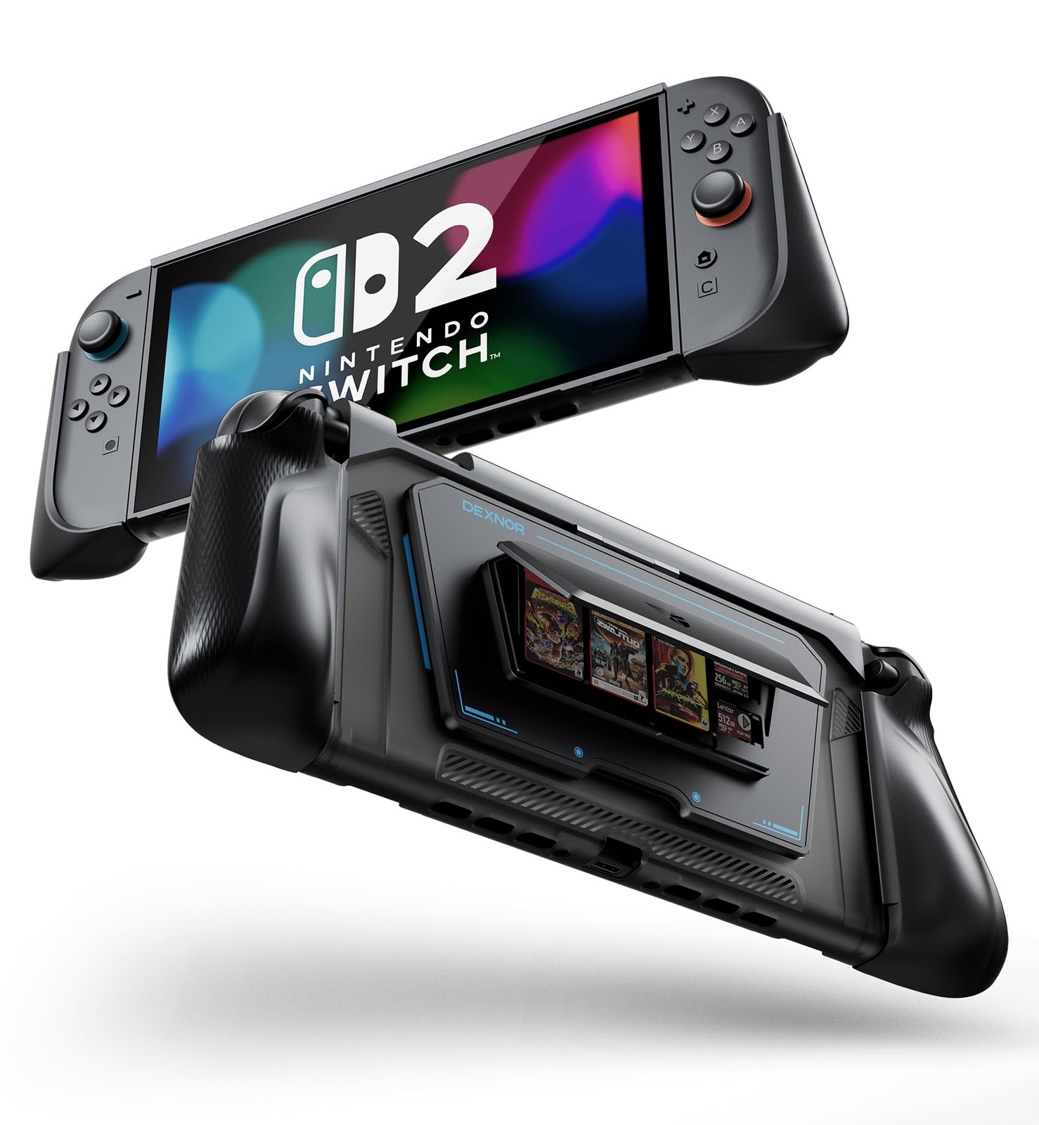 Dexnor for Nintendo Switch 2 Case 2025 Dockable Cover Medium to Large, Black