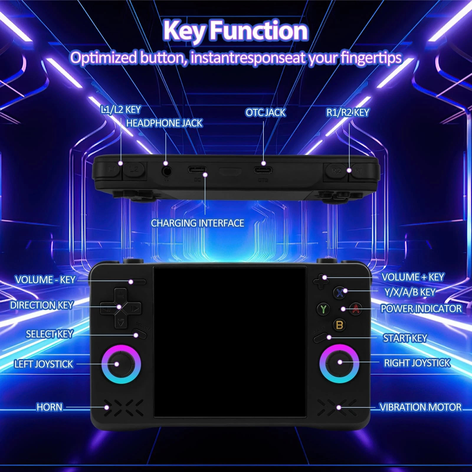 Upgraded XF40H Handheld Game Console, Retro Gaming Console Preloaded Classic Gam