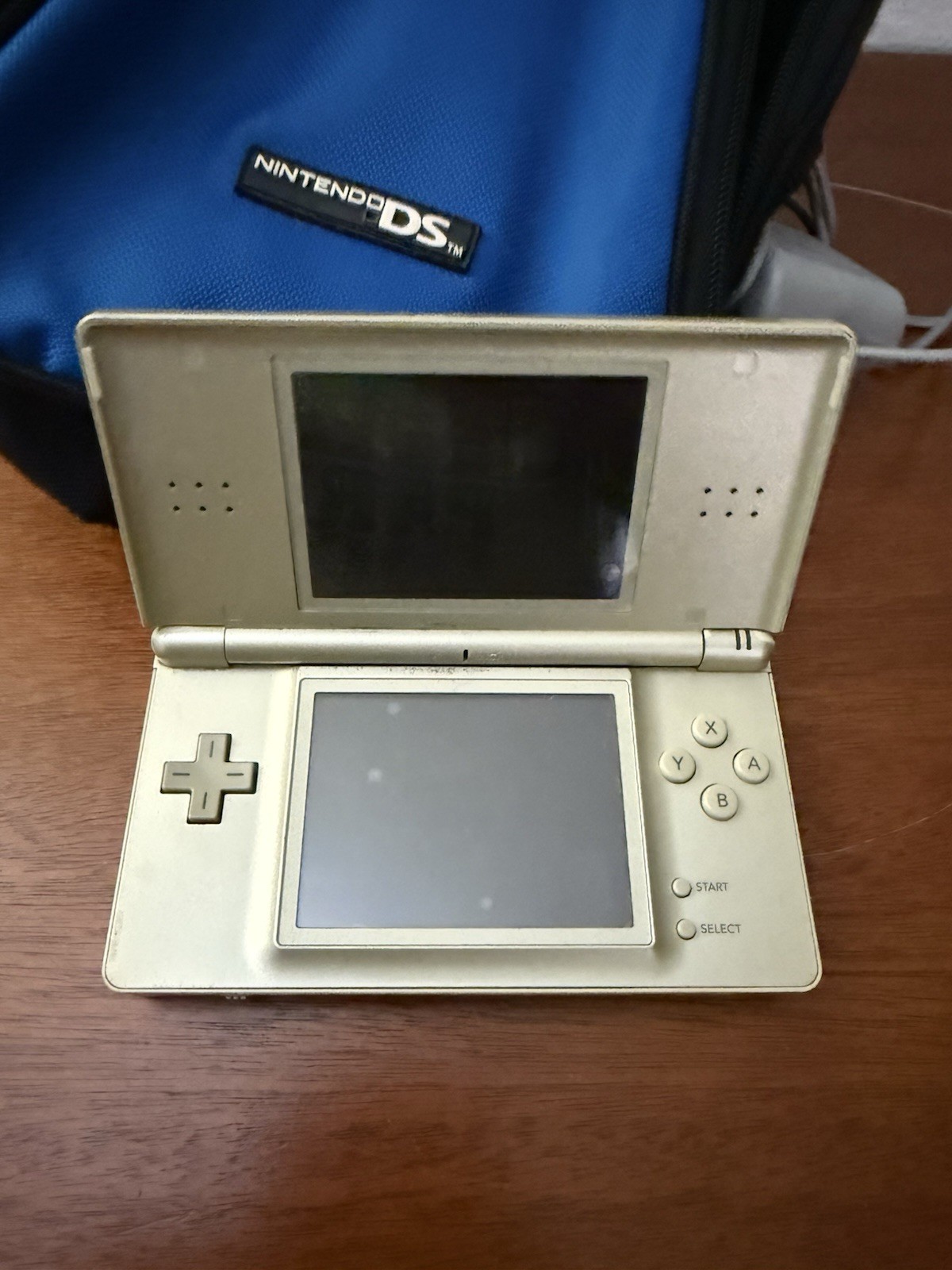 Nintendo DS Lite Metallic Gold Handheld Game Console Zelda Edition 1 With Case