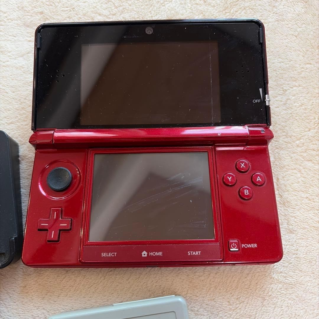 3DS/2DS/DS Nintendo 3Ds Red Main Unit With Ac Adapter Japan