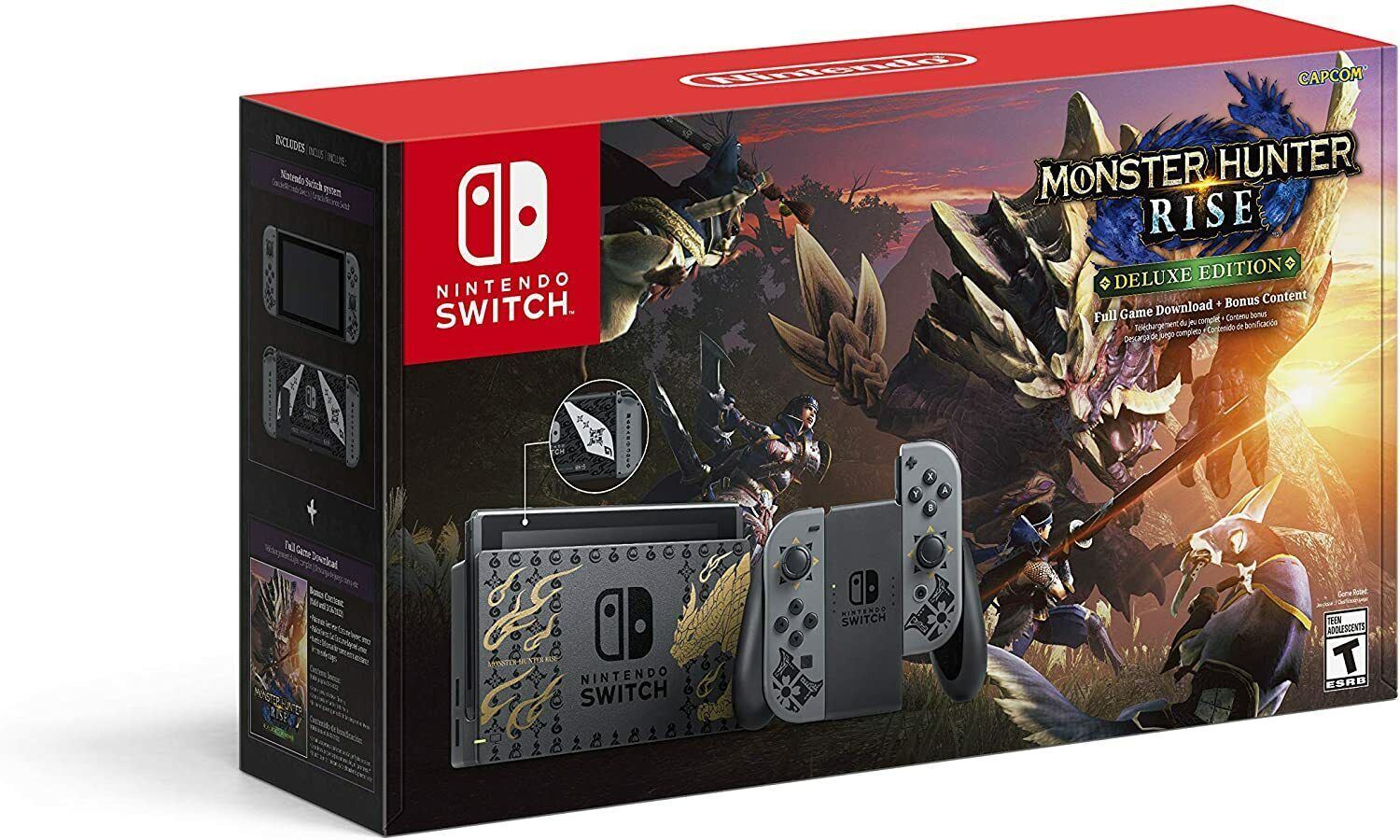 Nintendo Switch Console – Monster Hunter Rise [Deluxe Edition Magnamalo] NEW