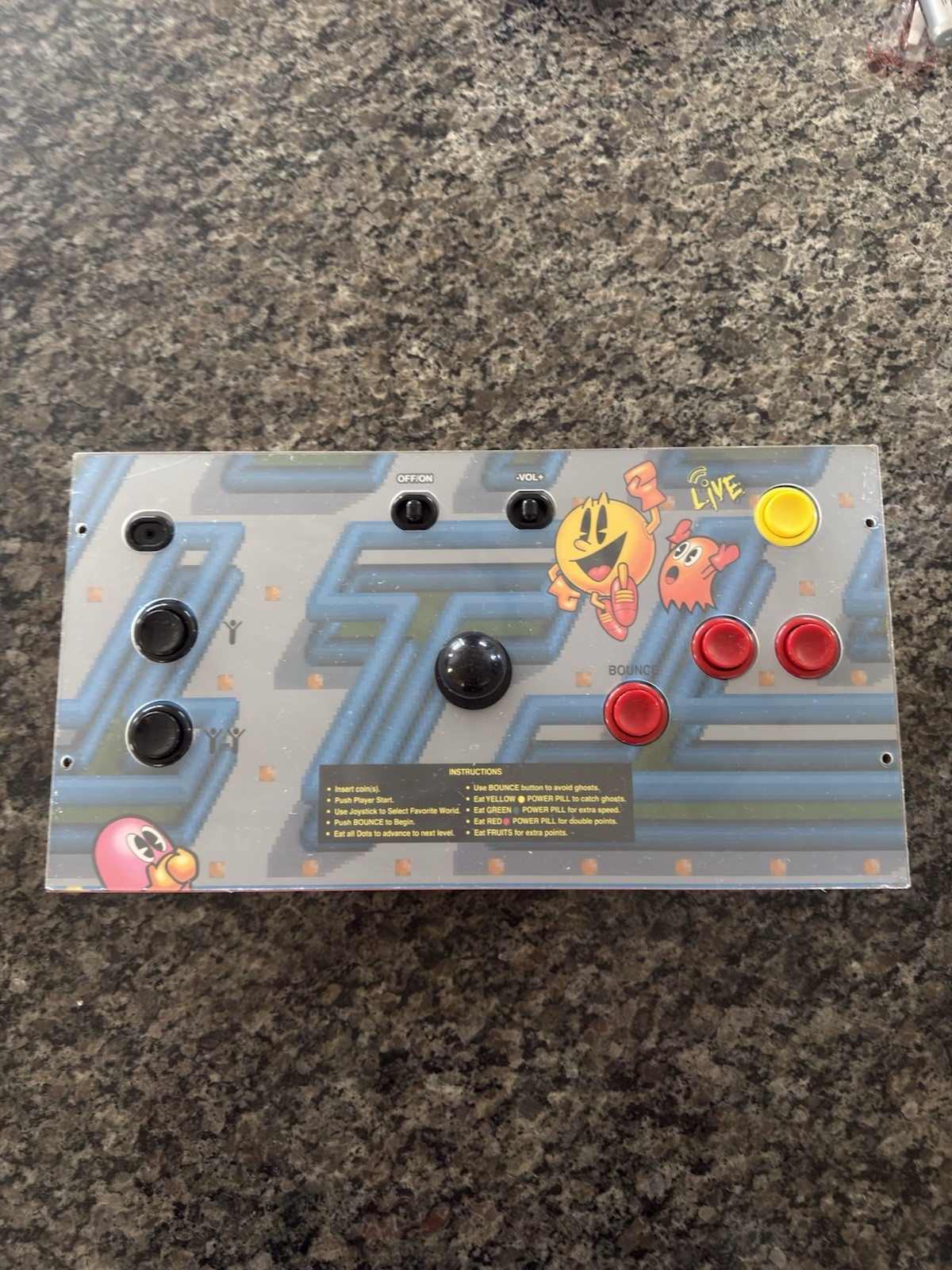 Arcade1Up – Bandai Namco Pac-Mania Legacy Edition – Control Deck W/ Protective