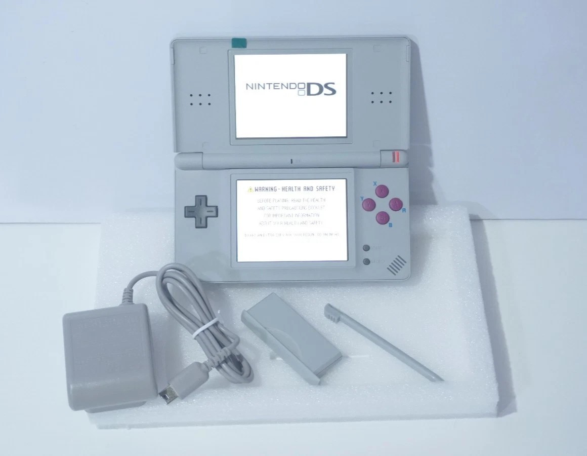 Nintendo DS Lite Nintendo Game Boy DMG Gray Handheld System with Charger