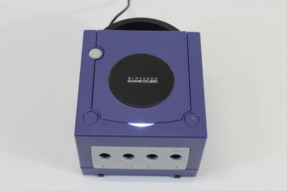 Nintendo Gamecube Indigo Purple Console NTSC-U/C DOL-001 White LED AC AV PLAY US