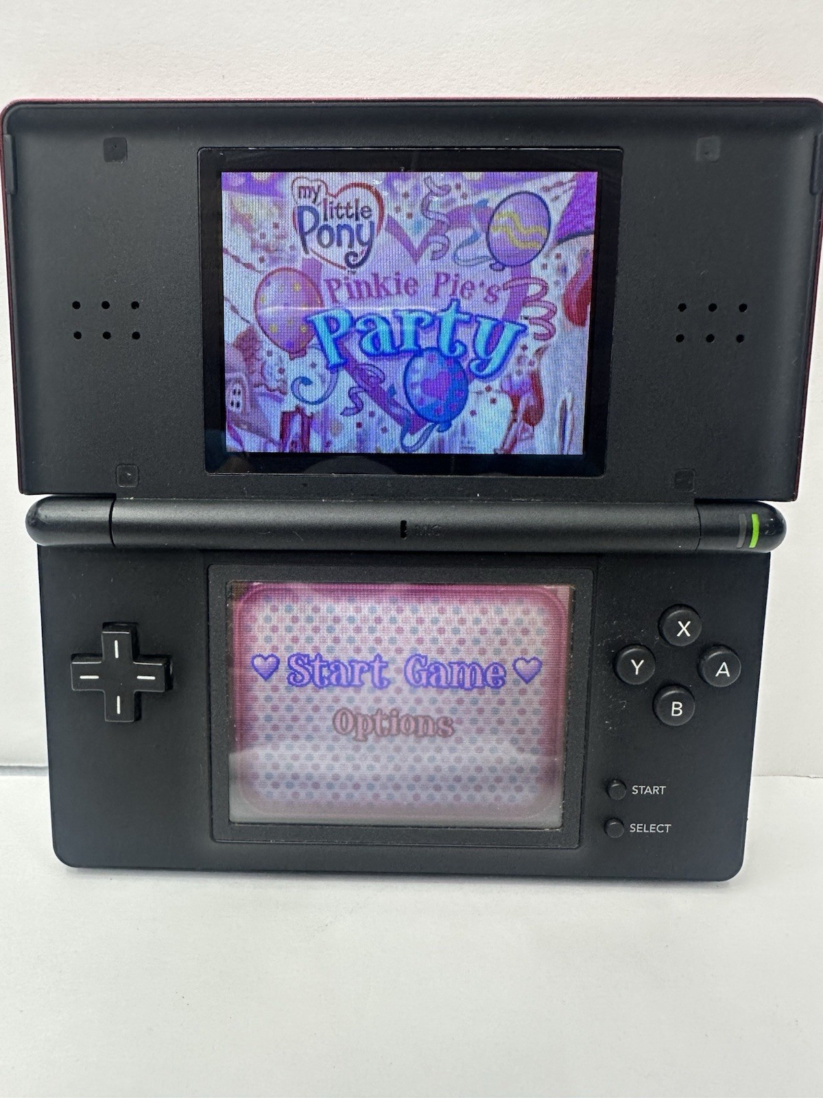 Nintendo DS Lite Console Crimson Red With 4 Games Tested