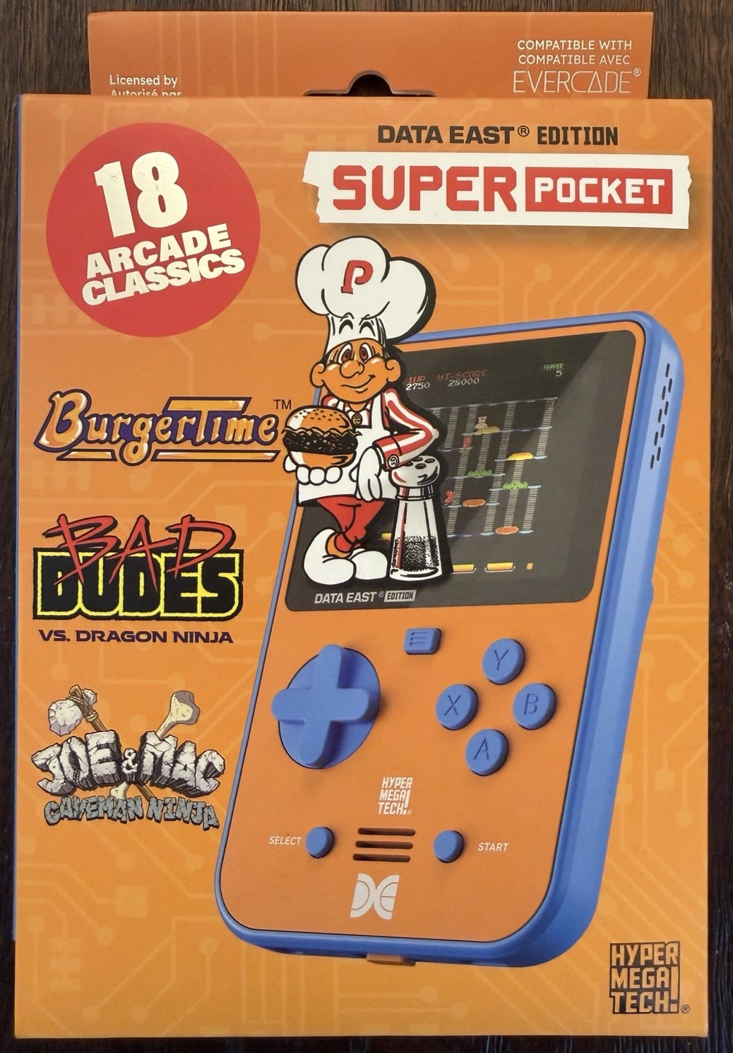 Evercade DATA EAST Super Pocket Limited Edition HyperMegaTech! Arcade New Sealed