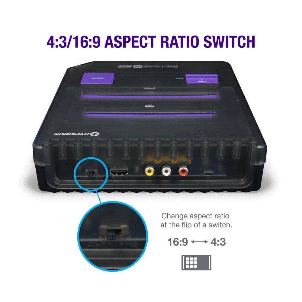 Hyperkin RetroN 2 HD Gaming Console for NES/SNES/Super Famicom Games – Black