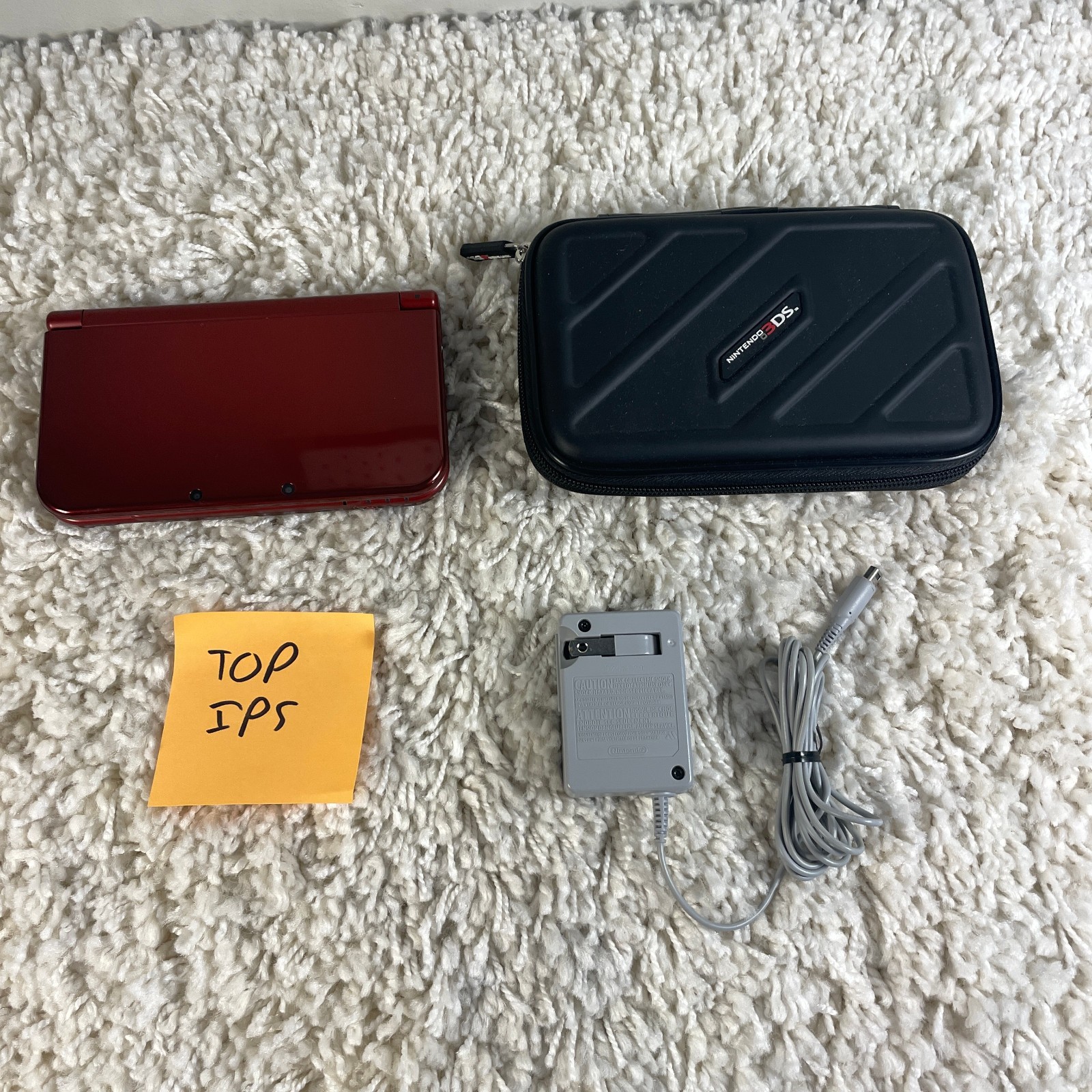 Nintendo “New” 3DS XL Metallic Red Handheld Console System RED-001 Top IPS