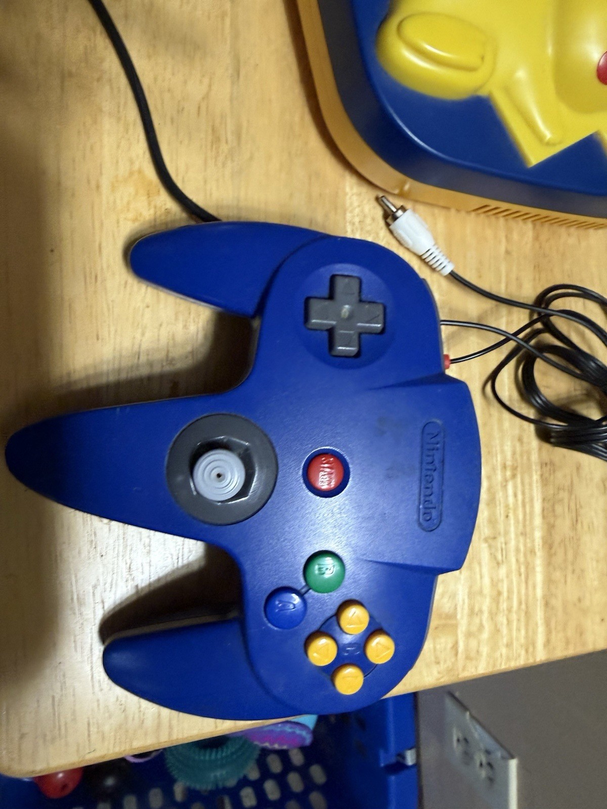 Vintage 1990s Nintendo 64 Pikachu Edition With One Controller * Works!*