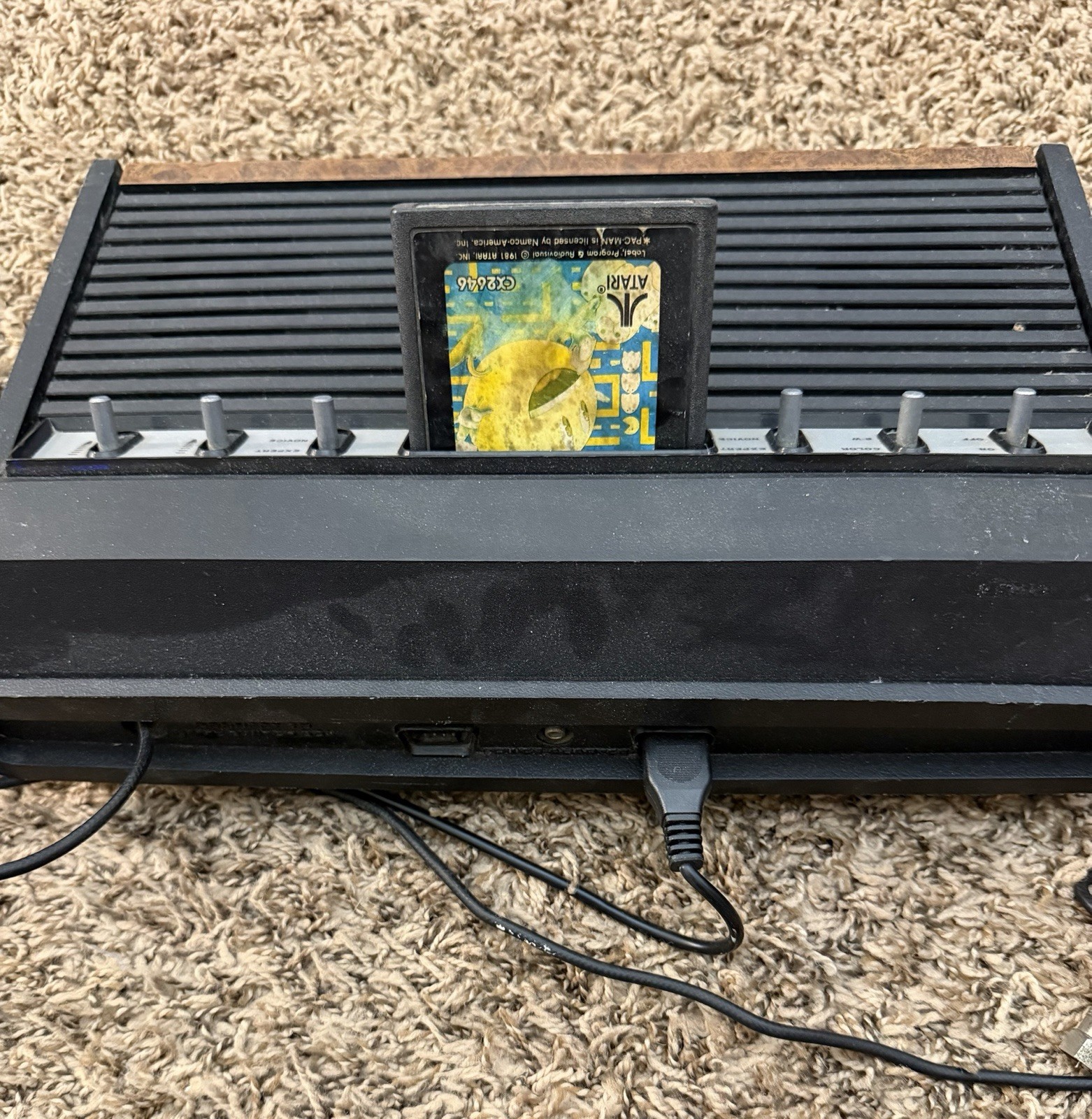 Sears Tele-Games Video Arcade Atari 2600 Console Wood Grain With PacMan Working