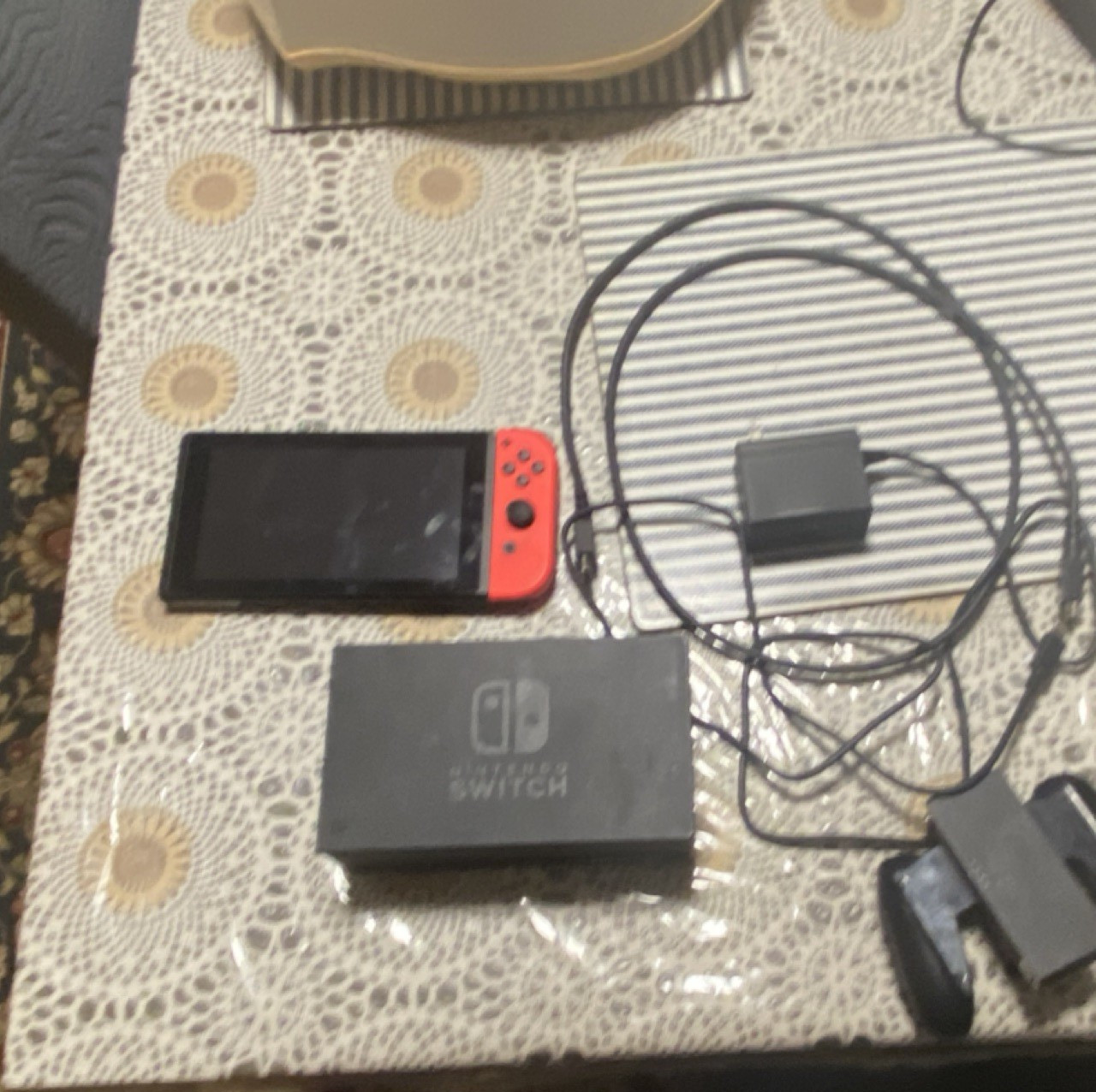 Nintendo Switch Console Black Red with Dock, Joy-Con, HDMI, USB, Wi-Fi