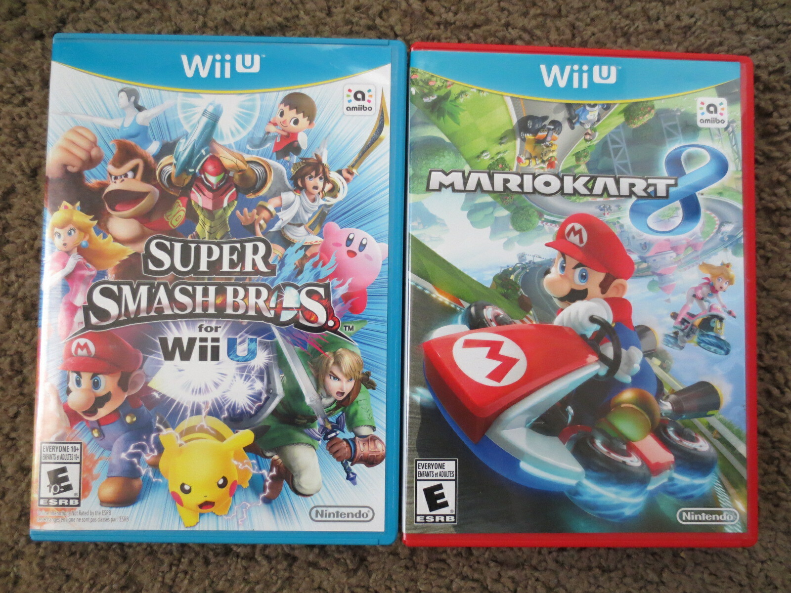 Nintendo Wii U 32gb Console w/ Super Smash Bros. U + Mario Kart 8 bundle system
