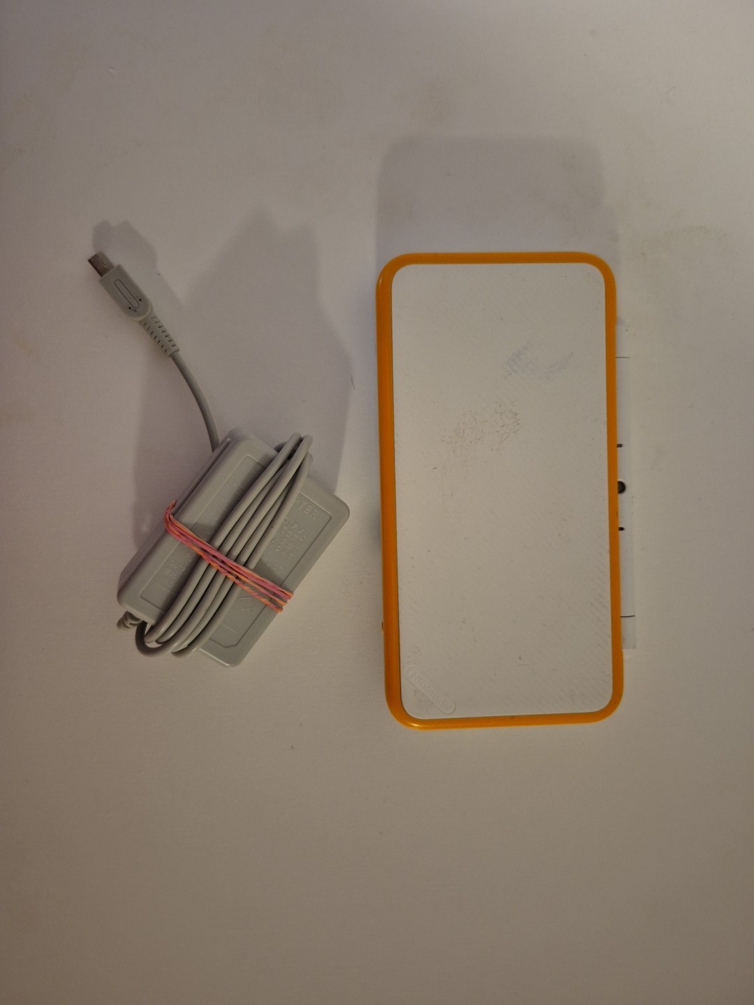Nintendo 3DS Handheld System Orange and White! With Charger and Stylus!