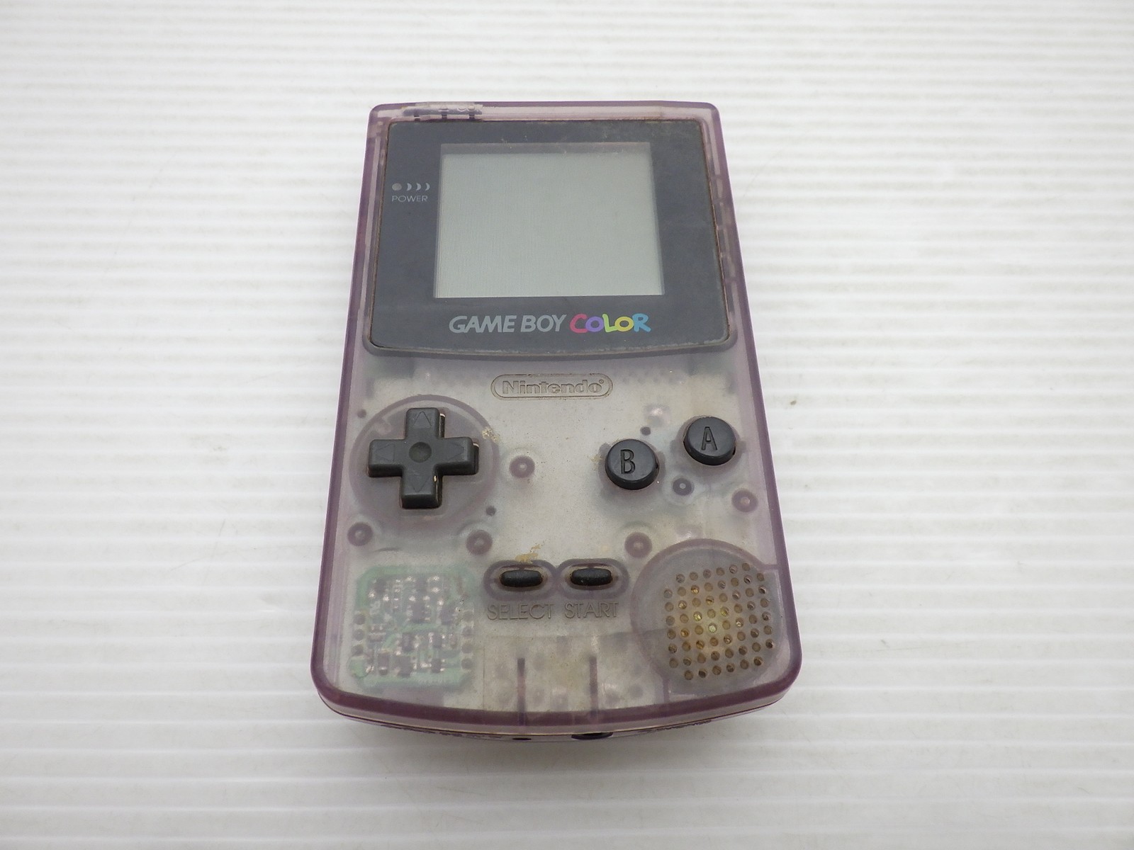 AS IS-Game Boy Color Console (CGB-001 / Clear Purple) 9000025536219
