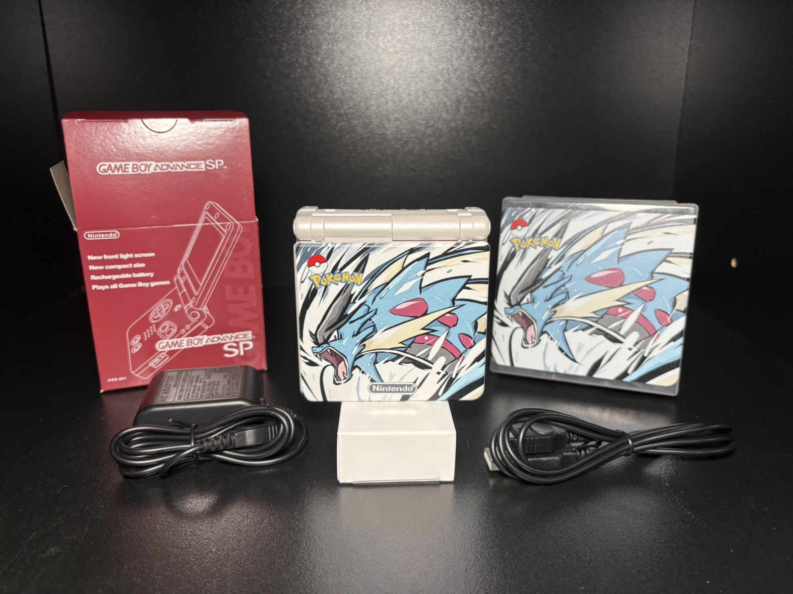 Nintendo Gameboy Advance SP ISP Backlit Screen Gyarados Custom