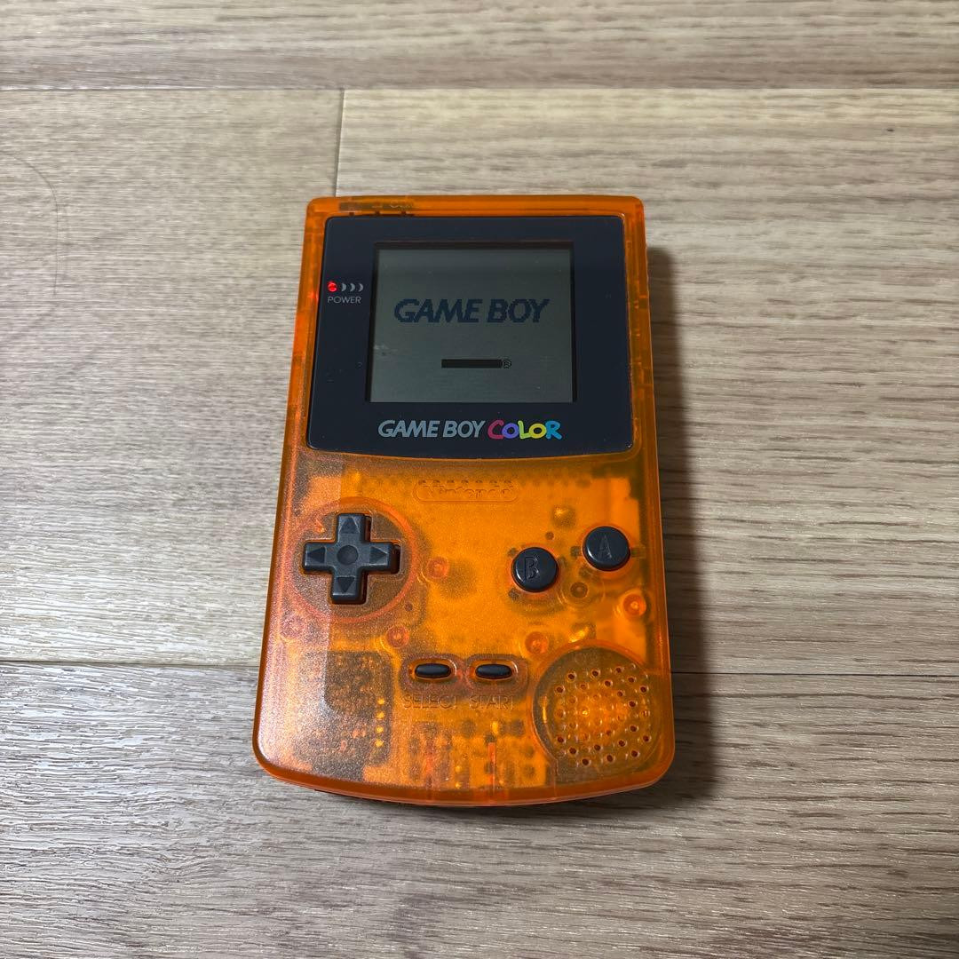 Nintendo Game Boy Color Daiei Hawks Clear Orange Black Console Tested Japan