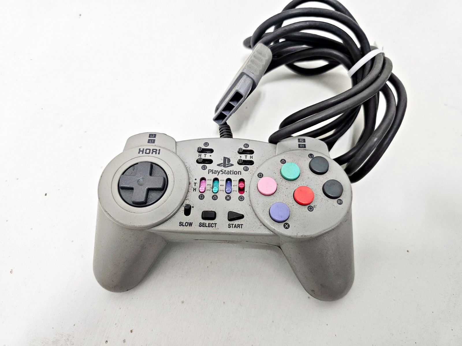 Playstation 1 Controller HORI Fighting Commander 10B Grey