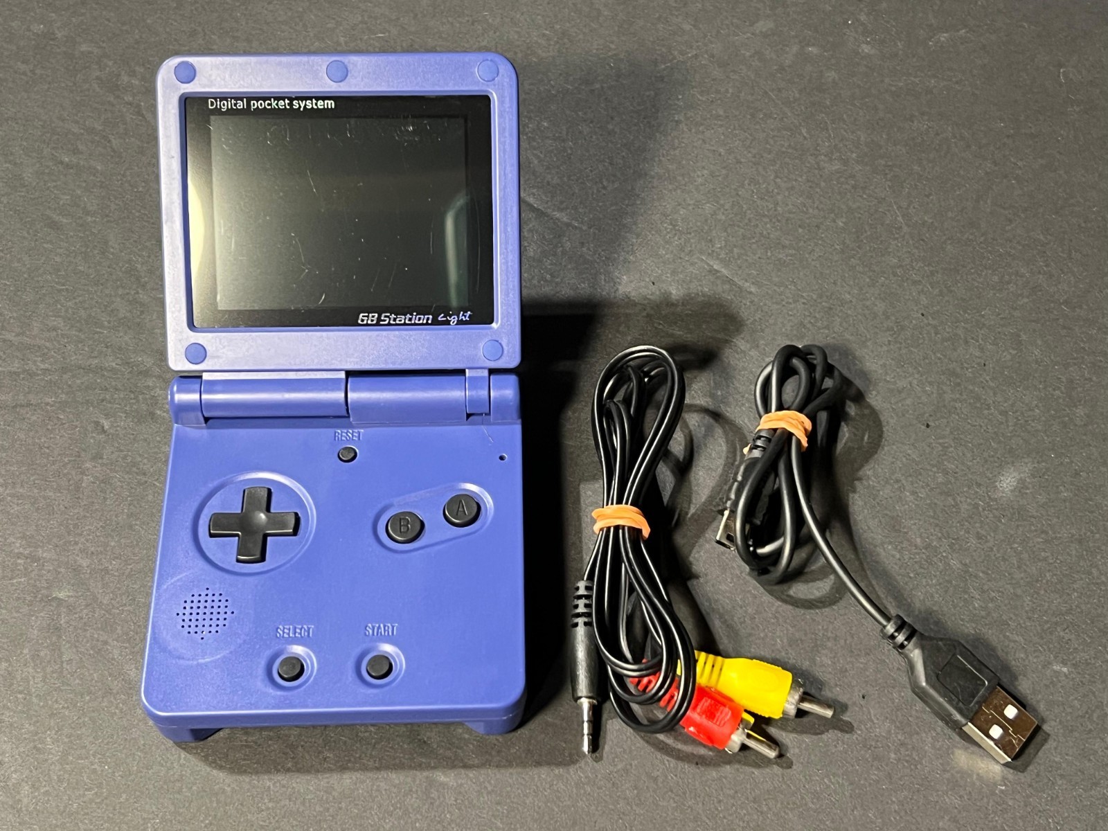 GB Station Light Purple 500 In 1 Handheld Game Console With AV Cable TESTED