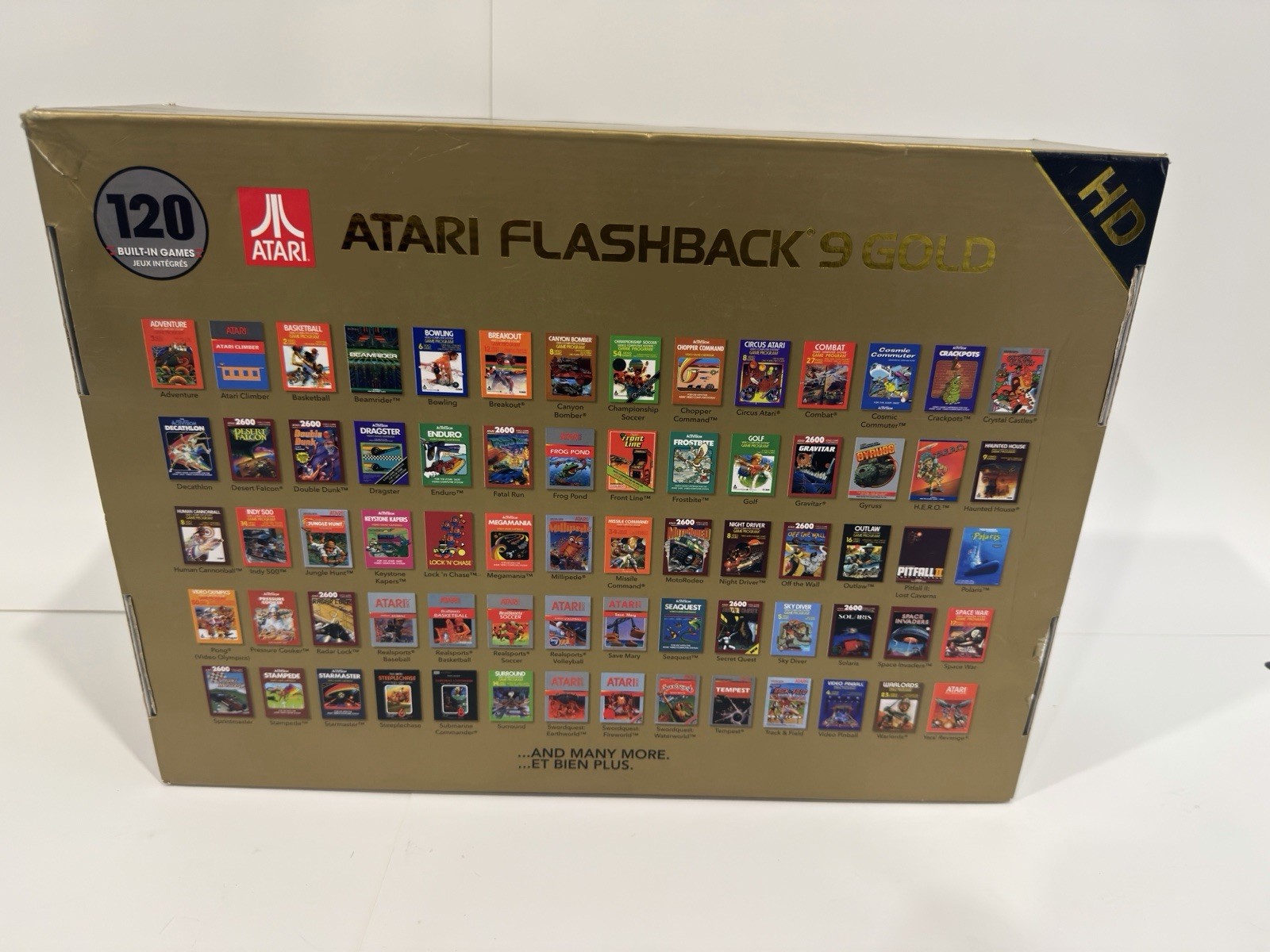 Atari Flashback 9 Gold HD Console 120 Built-in Games & Controllers -Preowned