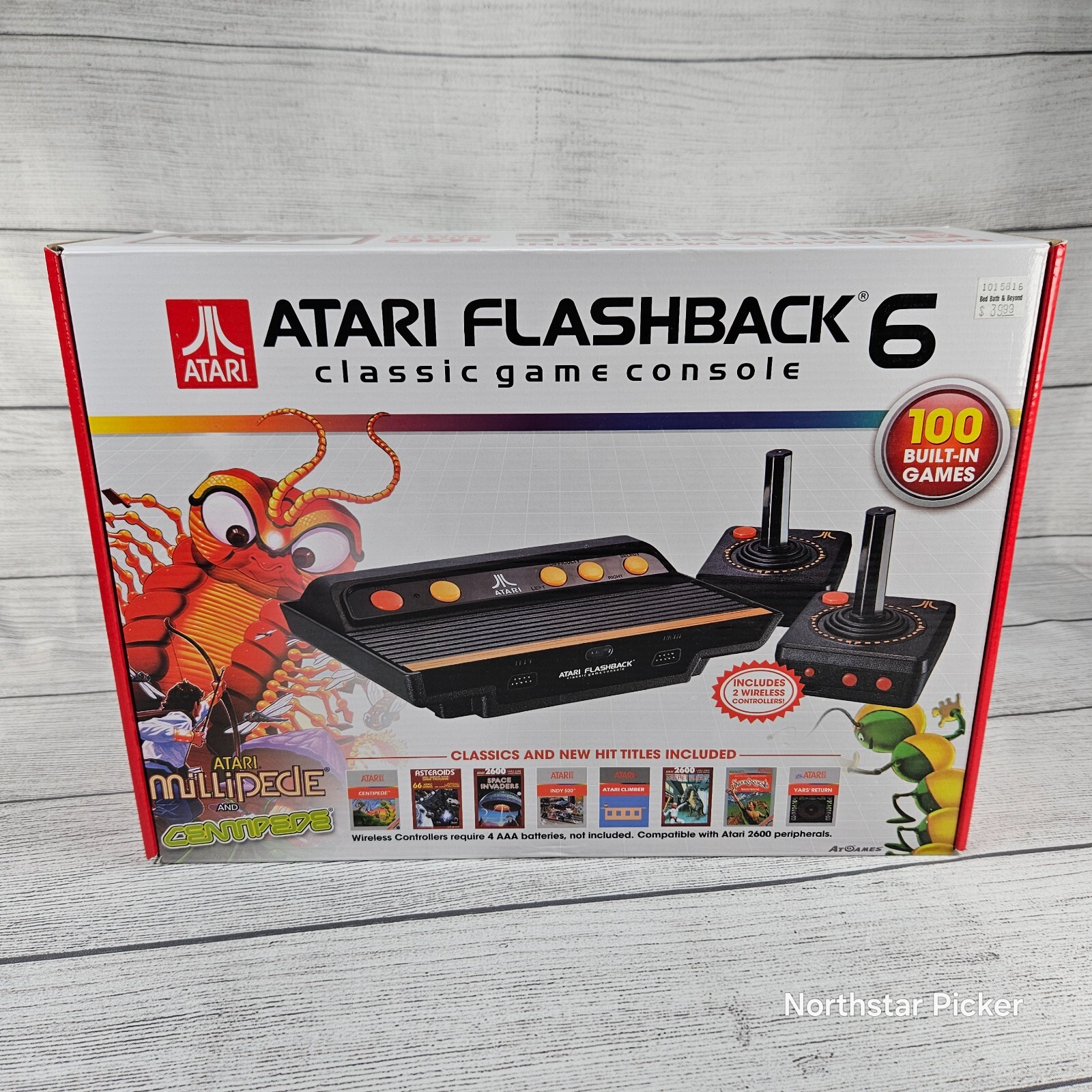 Atari Flashback 6 Classic Game Console (Tested/Works) w/ 2 Wireless Controllers