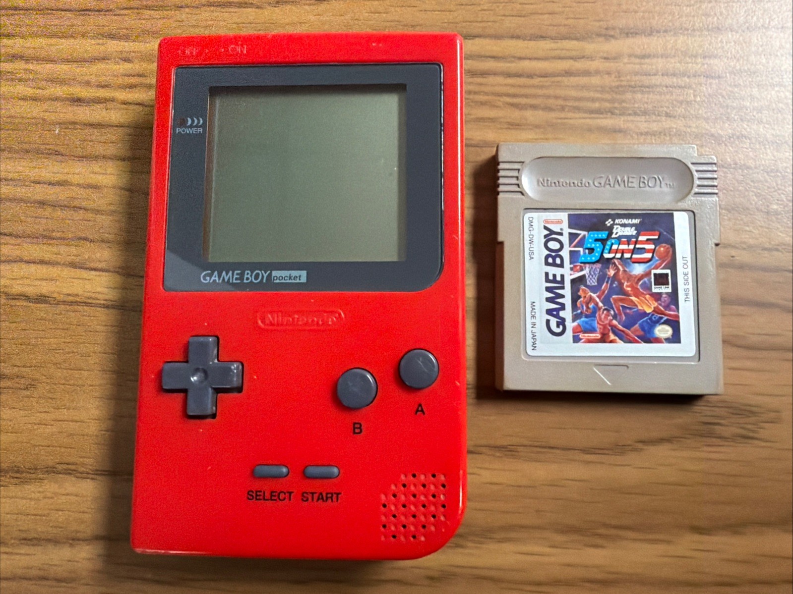 Nintendo Game Boy Pocket Red Console (MGB-001) Authentic Tested & Works W/ Game