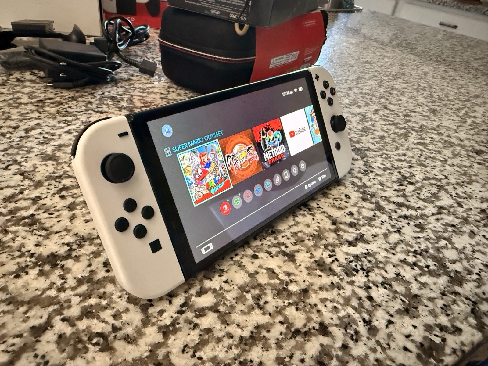 Nintendo Switch OLED Model 64GB White Console w/ Joy-Con, HDMI, Power & Box